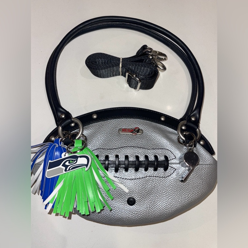 Seahawks leather football purse